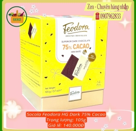 Socola Malaysia - Socola Feodora HG Dark 75% Cacao Hộp 105g