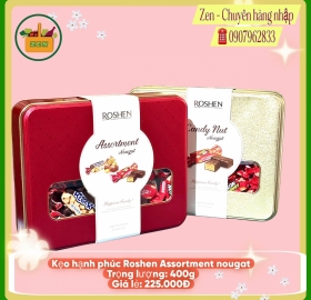 Kẹo Hạnh Phúc Roshen Assortiment Nougat Hộp 400g