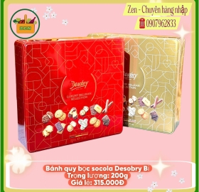 Bánh Bỉ - Bánh Quy Bọc Socola Desobry Hộp 200g